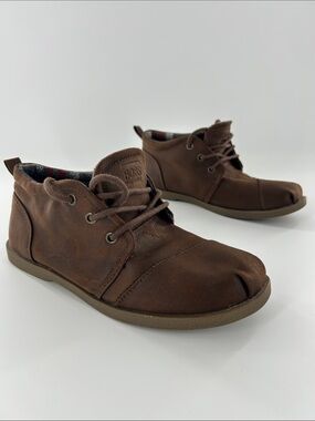 Skechers Bobs Chill Luxe Chukka Booties Faux Leather comfort Women’s 8 Brown